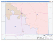 Zavala County, TX Colorcast Style Wall Map