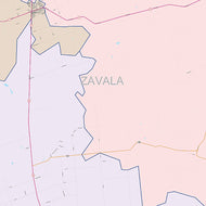 Zavala County, TX Colorcast Style Wall Map