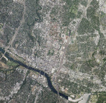 Austin Area Satellite View Wall Map