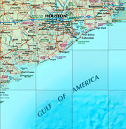 Texas Decorative Wall Map by Compart Maps, Gulf of America Edition