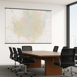 DFW Greater Metro Area Wall Map