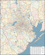 Houston Metro Area ZIP Code Map