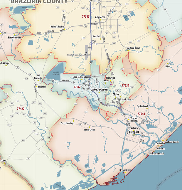 Greater Houston Metro Area ZIP Code Map – Texas Map Store
