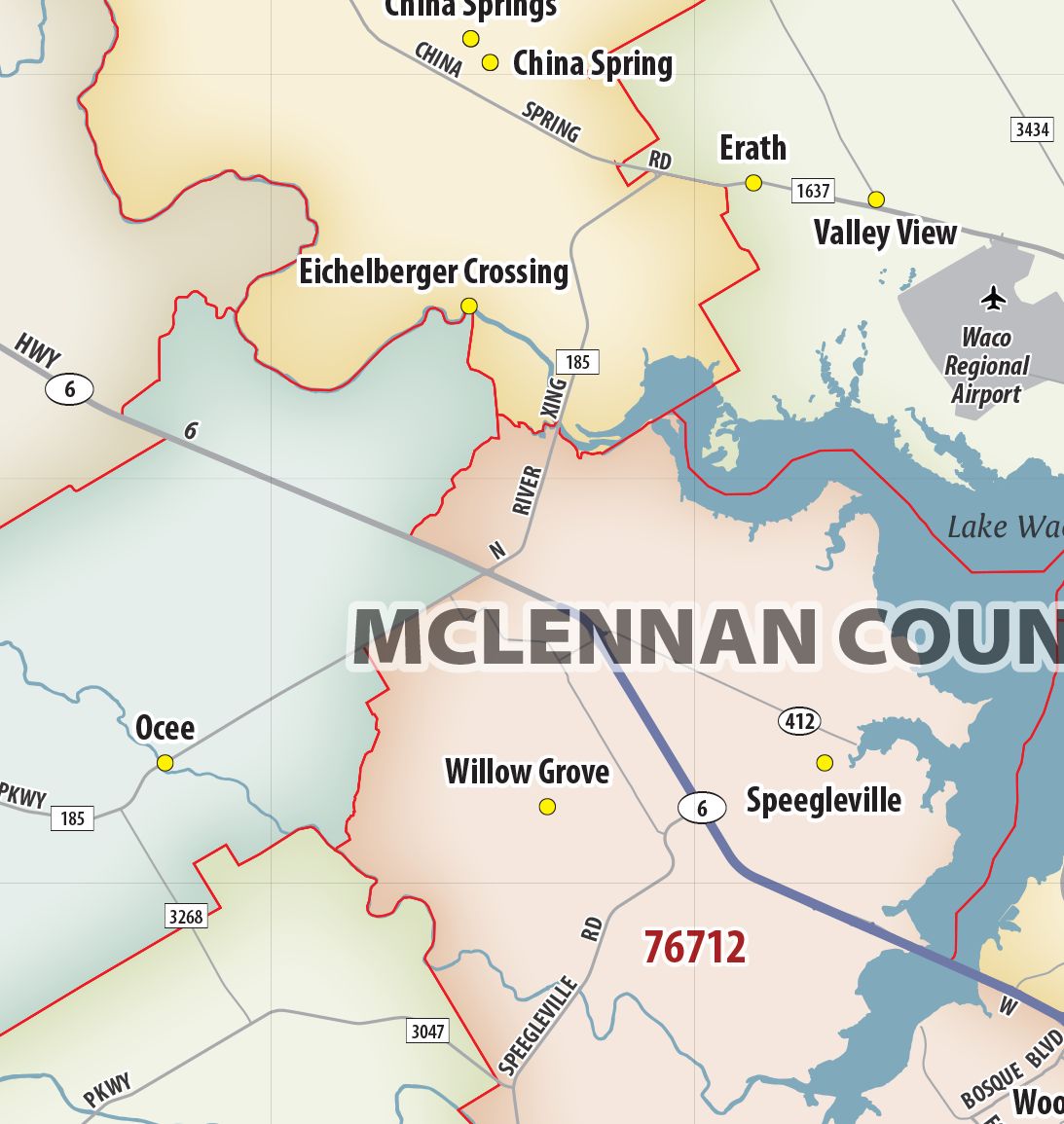 Waco Temple Killeen Zip Code Map