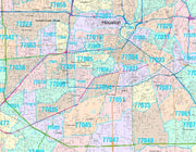 Houston Texas Wall Maps – Texas Map Store