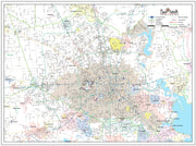 Houston - Harris County Major Arterial Wall Map by True North Publishing