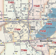Greater Houston Extended Metro Area ZIP Code Map
