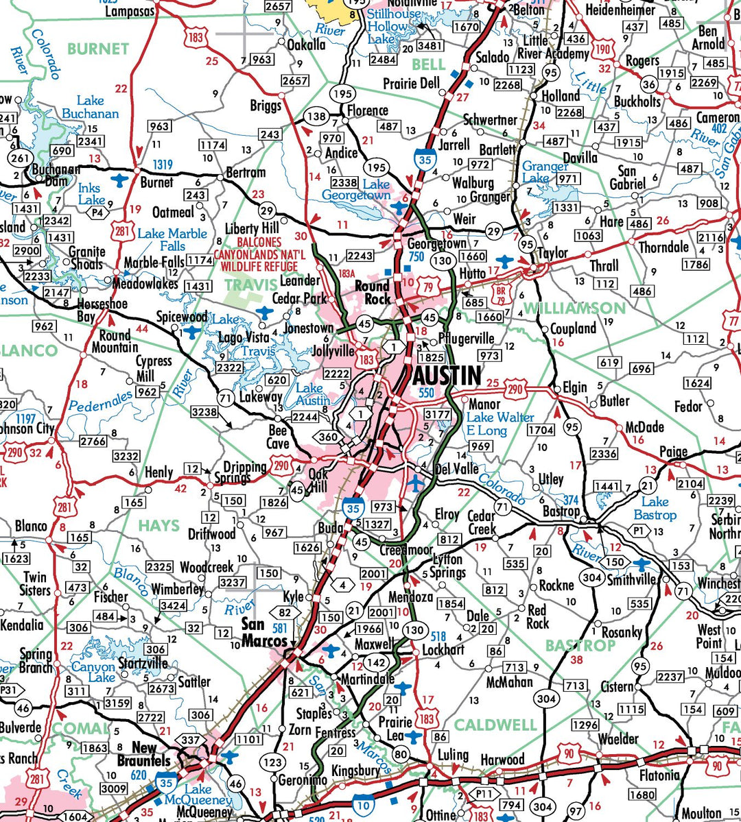 Detailed Map Of East Texas