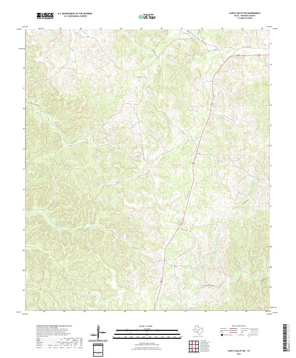 US Topo 7.5-minute map for Carta Valley NE TX