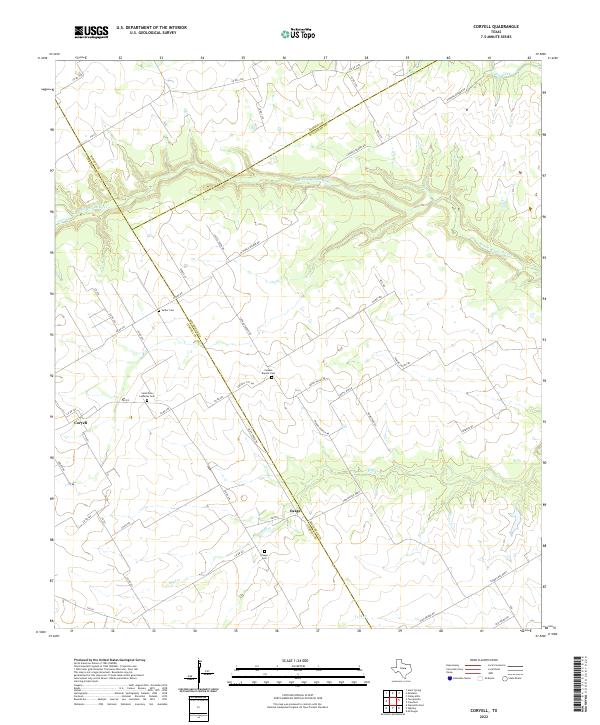 US Topo 7.5-minute map for Coryell TX