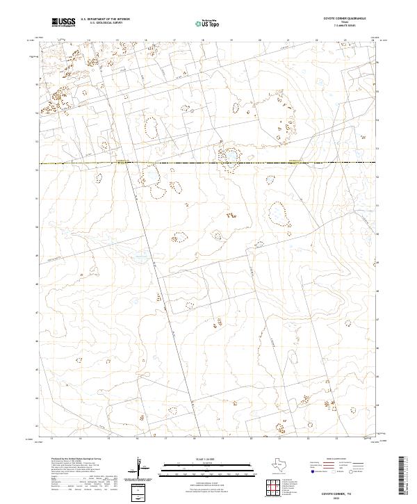 US Topo 7.5-minute map for Coyote Corner TX
