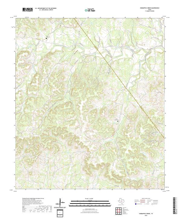 US Topo 7.5-minute map for Crabapple Creek TX