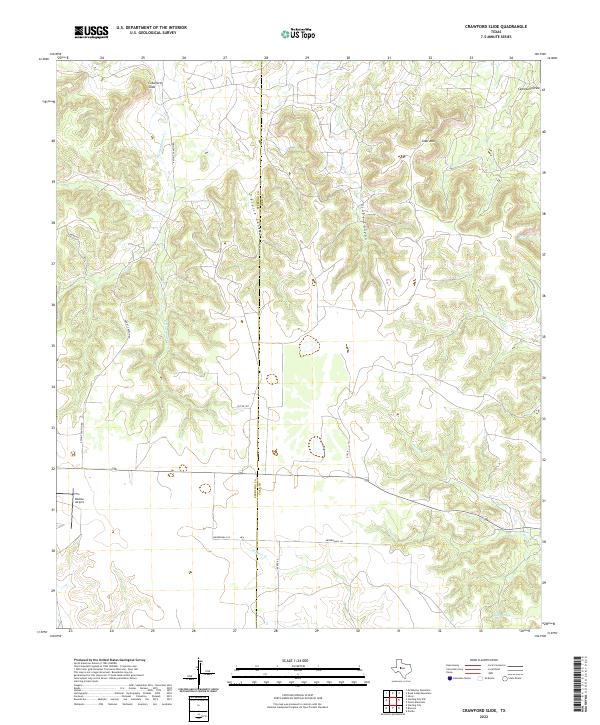 US Topo 7.5-minute map for Crawford Slide TX