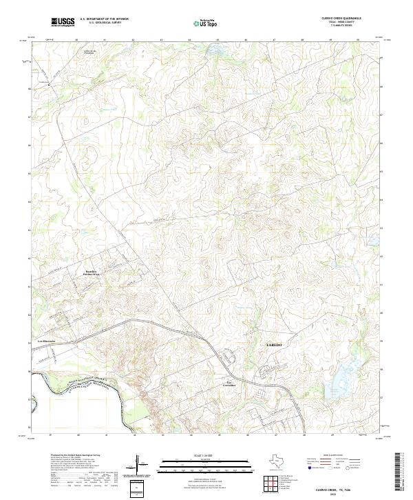US Topo 7.5-minute map for Cuervo Creek TXTAM
