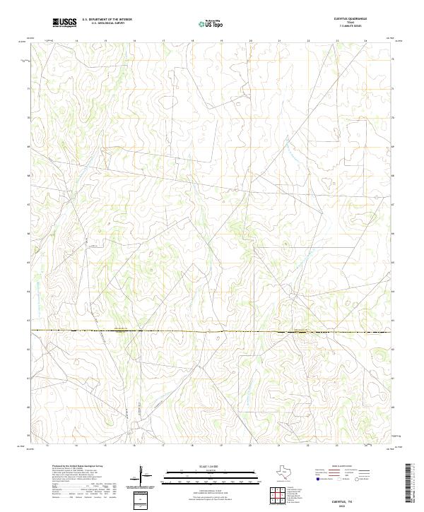 US Topo 7.5-minute map for Cuevitas TX