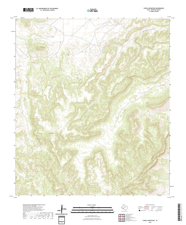US Topo 7.5-minute map for Cupola Mountain TX