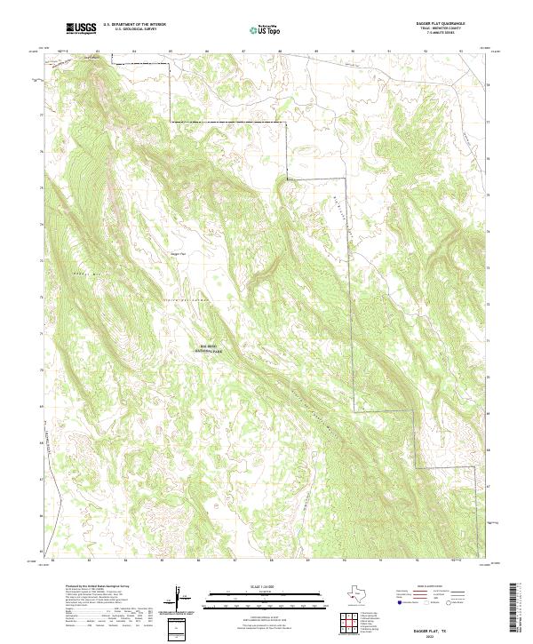US Topo 7.5-minute map for Dagger Flat TX