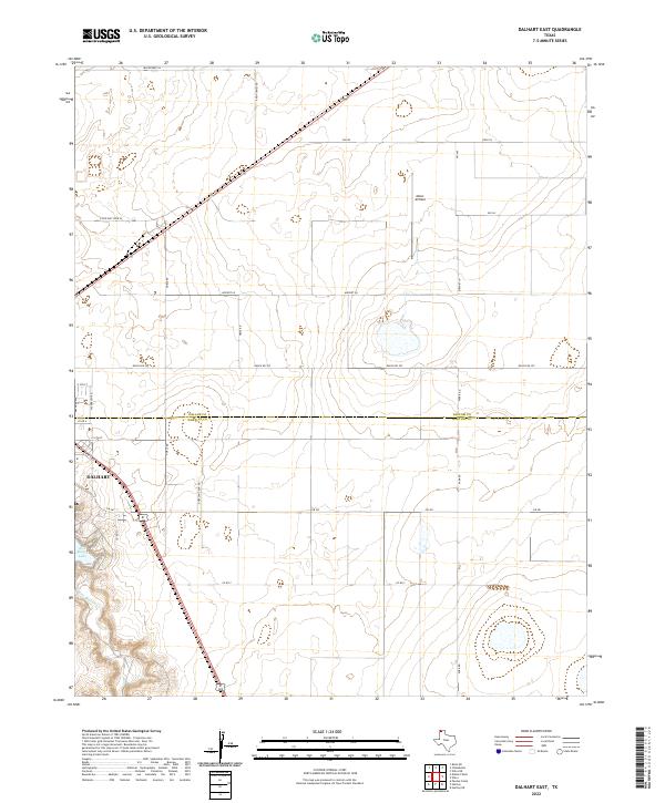 US Topo 7.5-minute map for Dalhart East TX