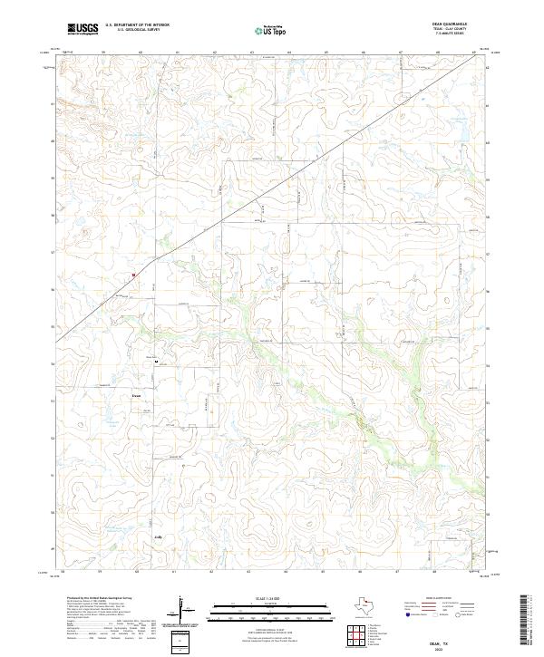 US Topo 7.5-minute map for Dean TX
