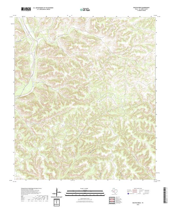 US Topo 7.5-minute map for Deaton Draw TX