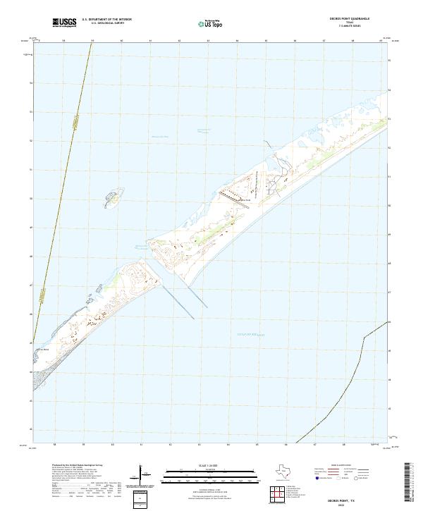 US Topo 7.5-minute map for Decros Point TX