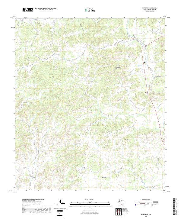 US Topo 7.5-minute map for Deep Creek TX