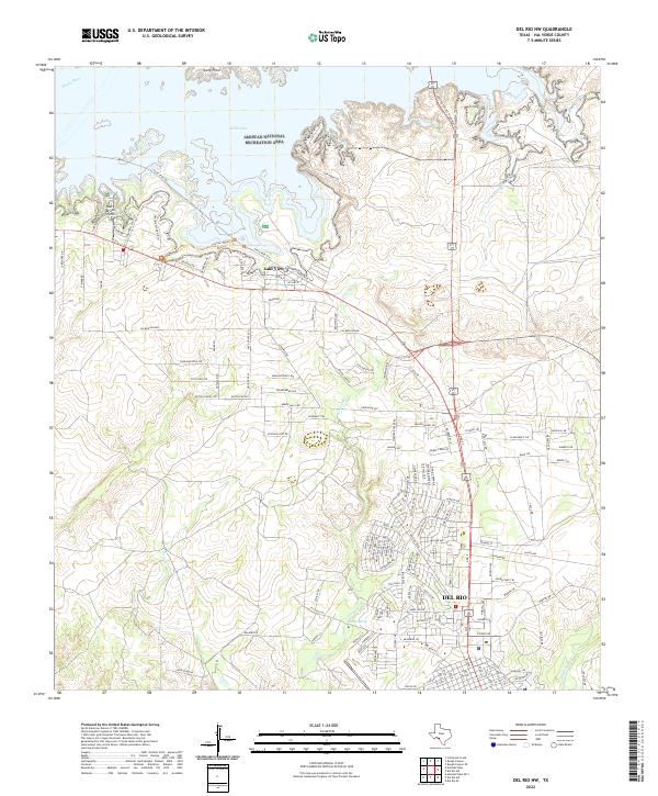 US Topo 7.5-minute map for Del Rio NW TX