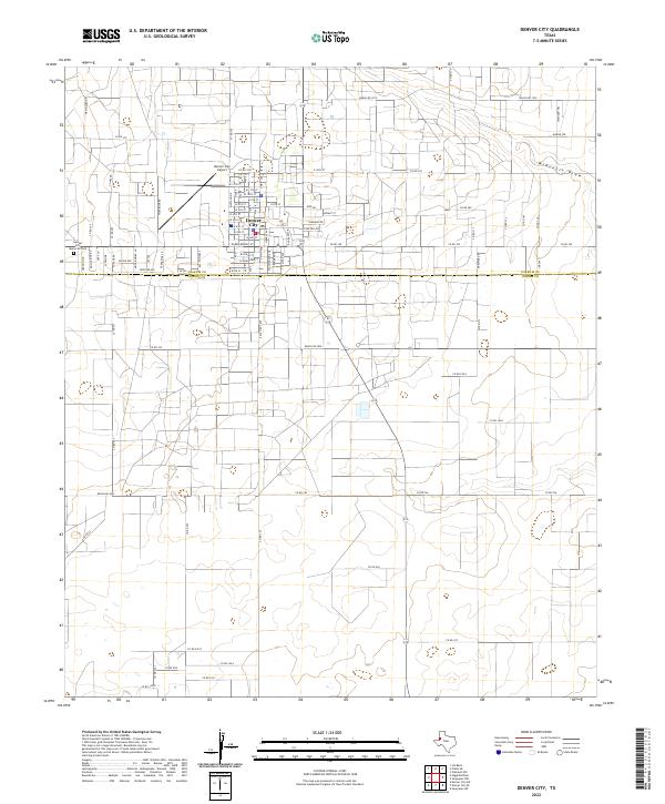 US Topo 7.5-minute map for Denver City TX
