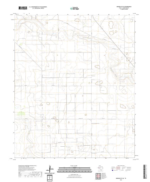 US Topo 7.5-minute map for Denver City SE TX