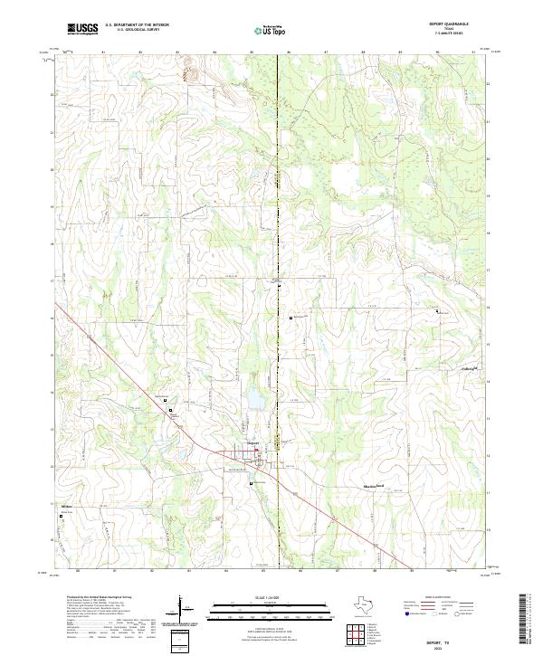 US Topo 7.5-minute map for Deport TX