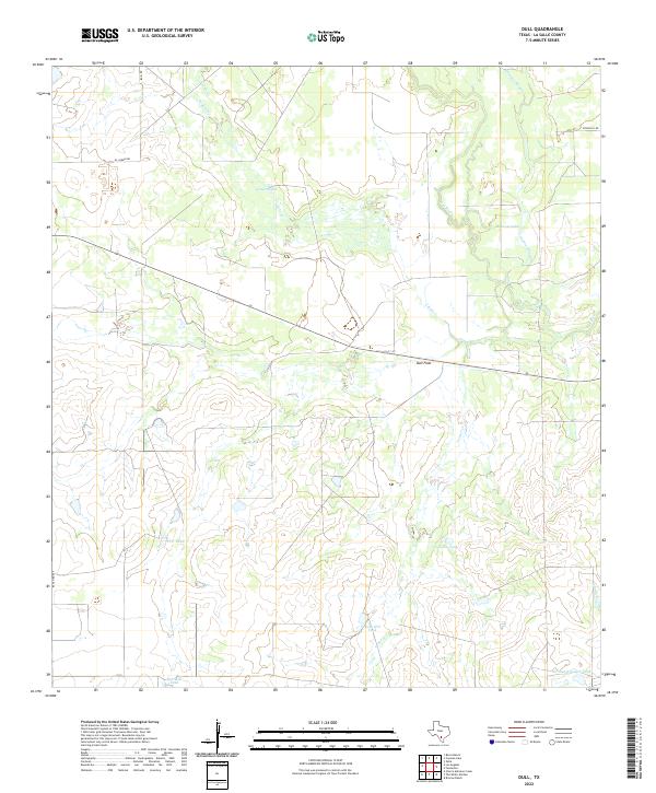 US Topo 7.5-minute map for Dull TX