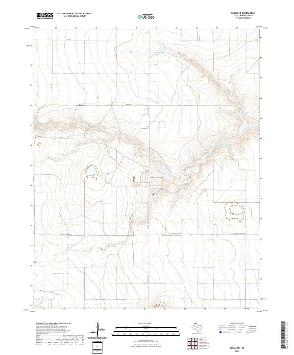 US Topo 7.5-minute map for Dumas NE TX