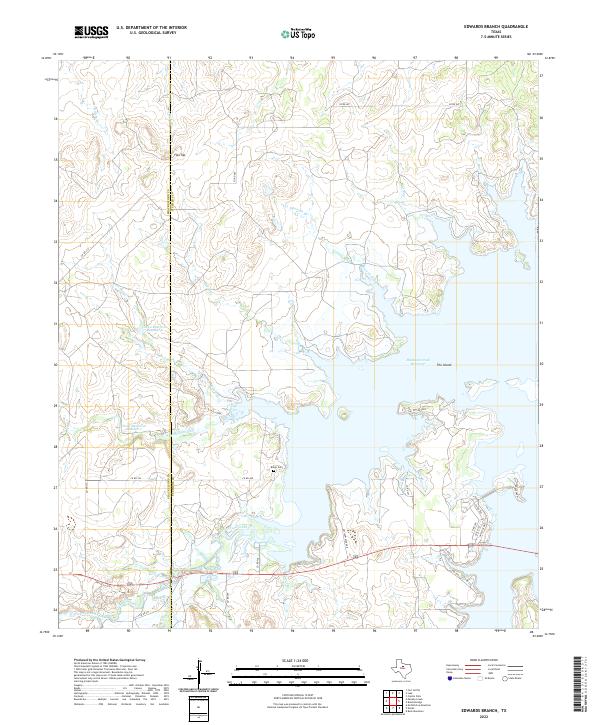 US Topo 7.5-minute map for Edwards Branch TX