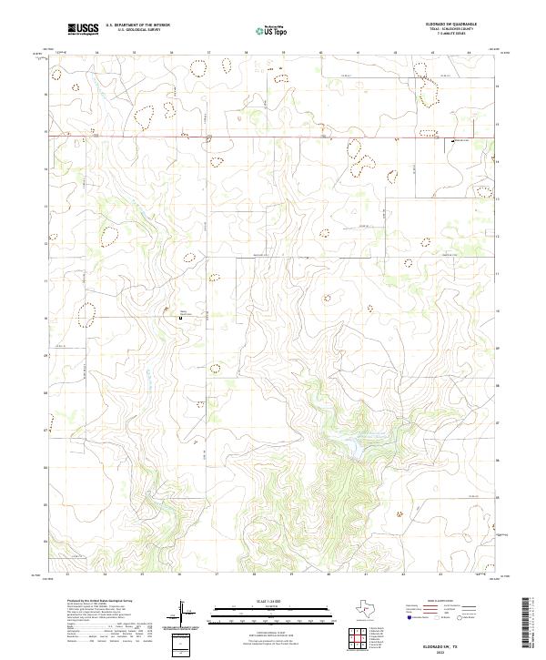 US Topo 7.5-minute map for Eldorado SW TX