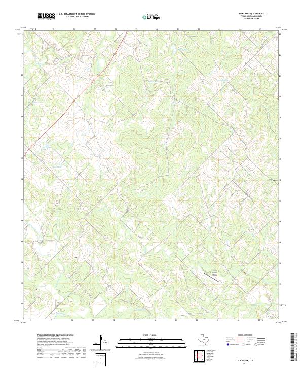 US Topo 7.5-minute map for Elm Creek TX