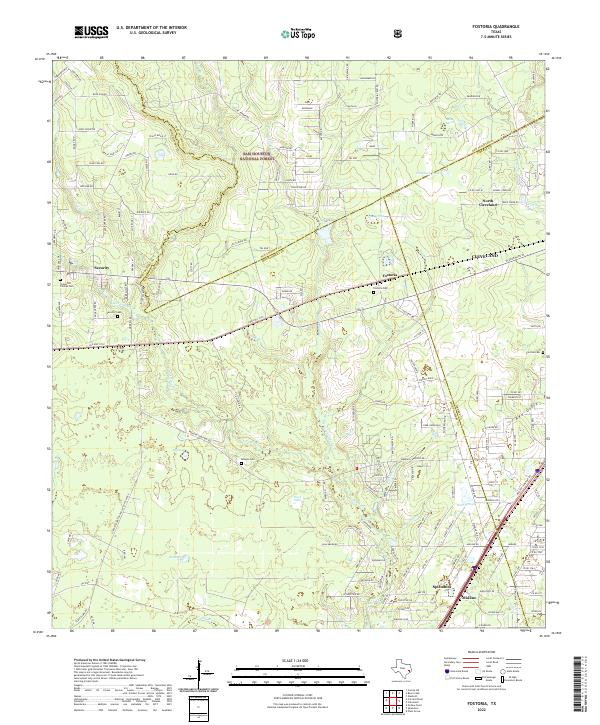 US Topo 7.5-minute map for Fostoria TX