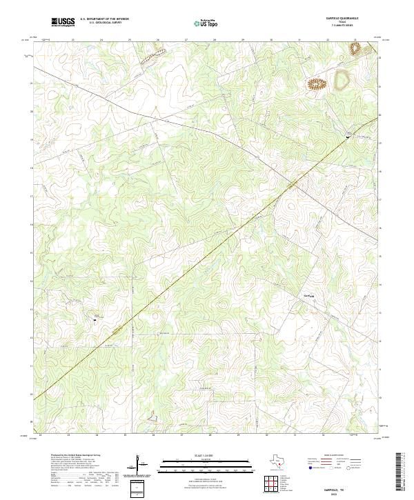 US Topo 7.5-minute map for Garfield TX