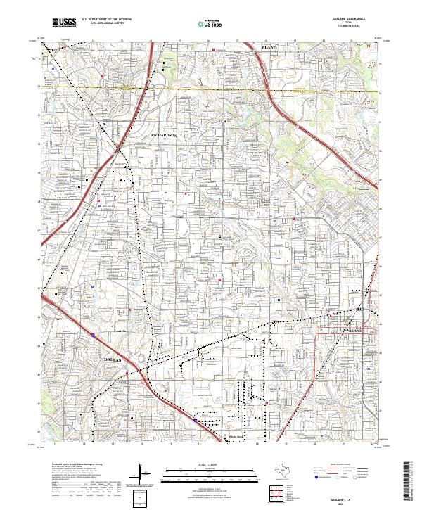 US Topo 7.5-minute map for Garland TX