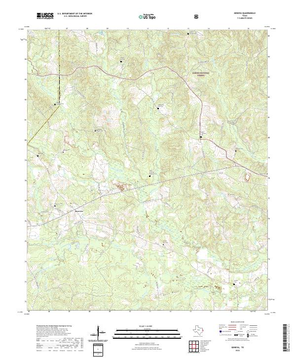US Topo 7.5-minute map for Geneva TX