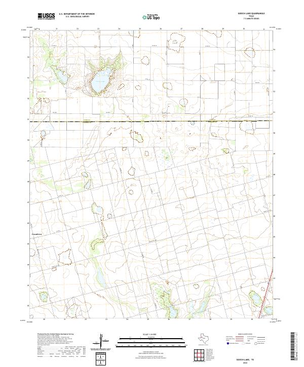 US Topo 7.5-minute map for Gooch Lake TX