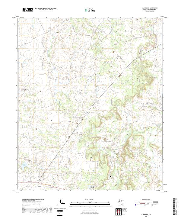 US Topo 7.5-minute map for Grand Lake TX