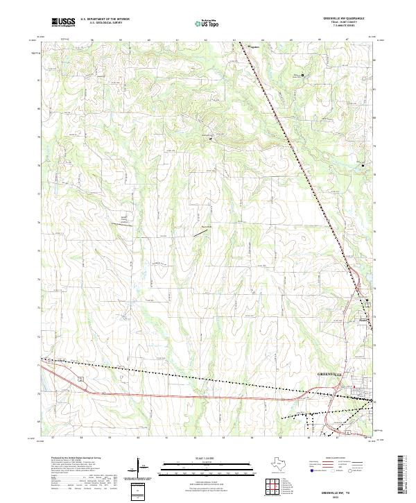 US Topo 7.5-minute map for Greenville NW TX