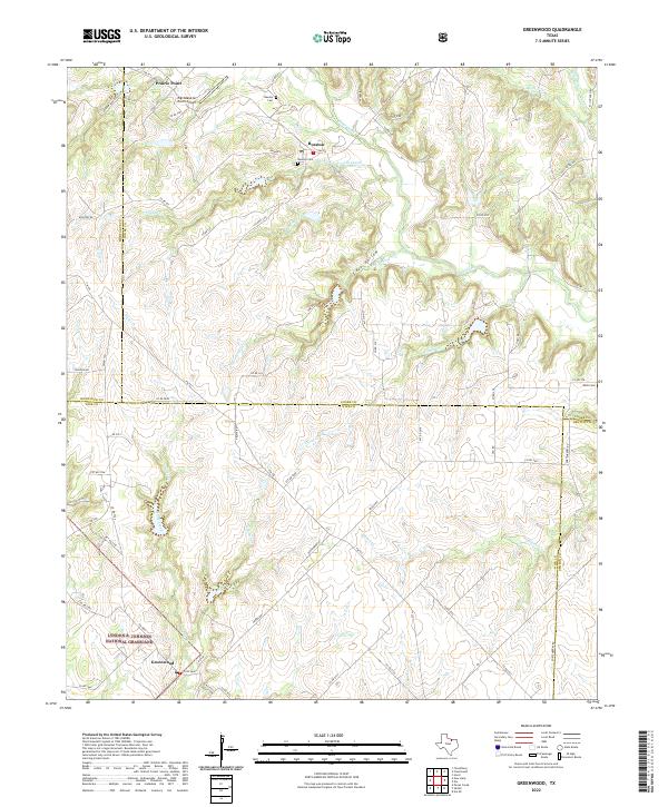 US Topo 7.5-minute map for Greenwood TX