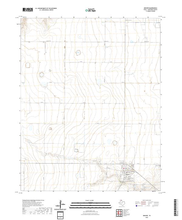 US Topo 7.5-minute map for Gruver TX