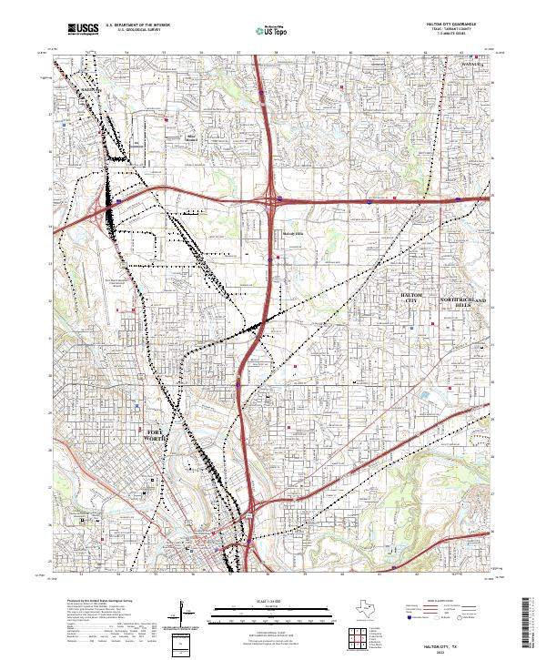 US Topo 7.5-minute map for Haltom City TX