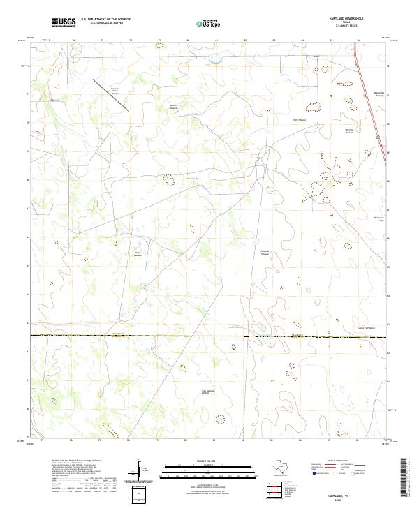 US Topo 7.5-minute map for Hartland TX