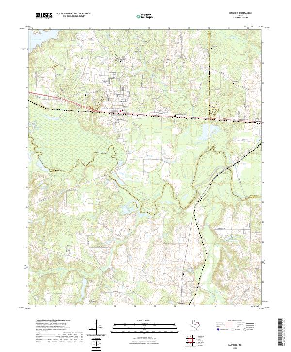 US Topo 7.5-minute map for Hawkins TX