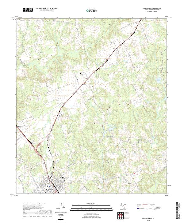 US Topo 7.5-minute map for Hearne North TX