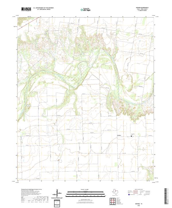 US Topo 7.5-minute map for Hefner TX