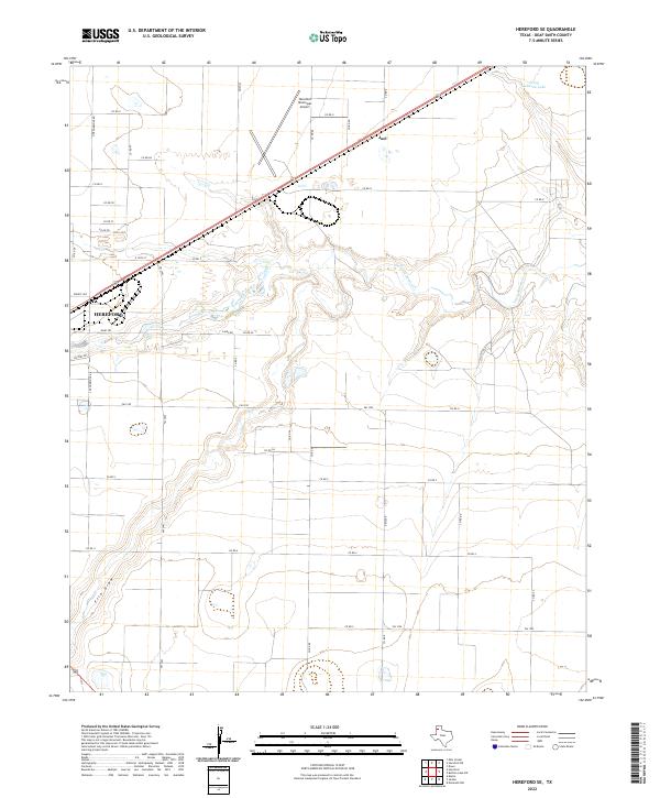 US Topo 7.5-minute map for Hereford SE TX